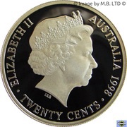 20 Cents - Elizabeth II 4th Portrait - Masterpiece in Silver - 1951 Federation Florin obverse image