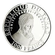 1000 Francs Chichen Itza obverse image