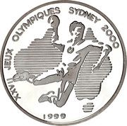 1000 Francs Sydney 2000, Chad, 1999 reverse image