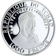 1000 Francs Arabic Warship obverse image