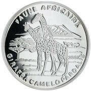 1000 Francs Giraffe reverse image