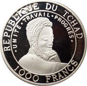 1000 Francs Multicolor orang-outan obverse image