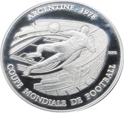 1000 Francs FIFA World Cup Argentina 1978, Chad, 2002 reverse image