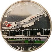 1000 Francs Multicolor Boeing 747 reverse image
