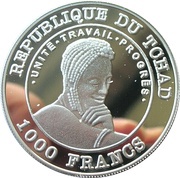 1000 Francs Hippopotamus obverse image