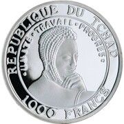 1000 Francs Genghis Khan obverse image