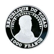 1000 Francs Animals in Peril - Leopard obverse image