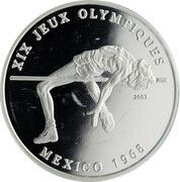 1000 Francs Jeux Olympiques Mexico 1968, Chad, 2003 reverse image