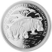 1000 Francs Hippopotamus reverse image