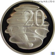 20 Cents - Elizabeth II 4th Portrait - Platypus - Fine Silver Proof, Australia, 1998-2019 reverse image