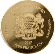3000 Francs Tutankhamun obverse image