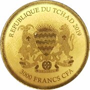 3000 Francs CFA Panda obverse image