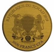 3000 Francs CFA Fall of the Berlin Wall obverse image