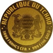 3000 Francs CFA Moonlanding obverse image