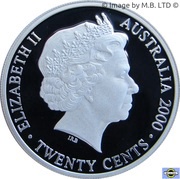 20 Cents - Elizabeth II 4th Portrait - Masterpieces in Silver - 20th Century Monarchs obverse image