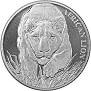 5000 Francs African Lion, Chad, 2017 reverse image