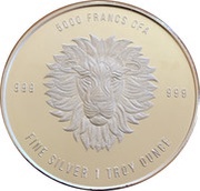 5000 Francs CFA Mandala Lion, Chad, 2018 reverse image