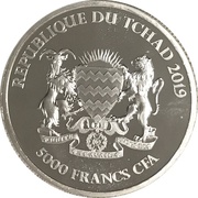 5000 Francs CFA Mandala Elephant obverse image