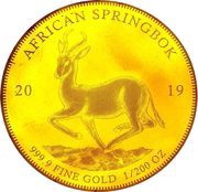 5000 Francs CFA African Springbok reverse image
