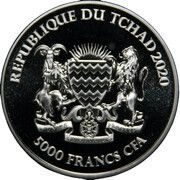 5000 Francs CFA Mandala Buffalo obverse image