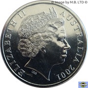 20 Cents - Elizabeth II 4th Portrait - Centenary of Federation - Norfolk Island obverse image