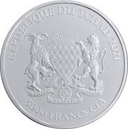5000 Francs CFA Mandala Antelope obverse image