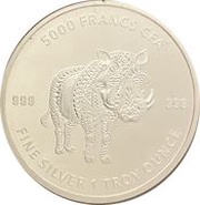 5000 Francs CFA Mandala Warthog, Chad, 2021 reverse image