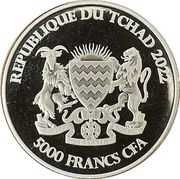 5000 Francs CFA Mandala Crocodile obverse image