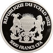 5000 Francs CFA Mandala Zebra obverse image