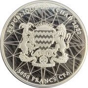 5000 Francs CFA Tiger obverse image