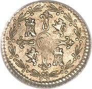 ¼ Real - Carlos IV bust of Carlos III, CAROL IV reverse image