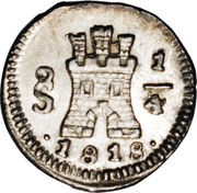 ¼ Real - Fernando VII obverse image