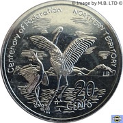20 Cents - Elizabeth II 4th Portrait - Centenary of Federation - Northern Territory, Australia, 2001 reverse image