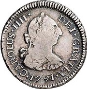 ½ Real - Carlos IV bust of Carlos III, CAROLUS IIII obverse image