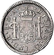 ½ Real - Carlos IV bust of Carlos III, CAROLUS IIII reverse image