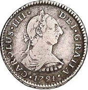 1 Real - Carlos IV bust of Carlos III, CAROLUS IIII obverse image