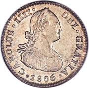1 Real - Carlos IV bust of Carlos IV obverse image