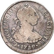 2 Reales - Carlos IV bust of Carlos III, CAROLUS IV obverse image