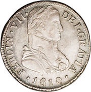 2 Reales - Fernando VII imaginary bust obverse image