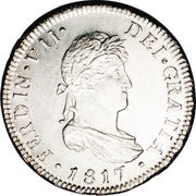2 Reales - Fernando VII bust of Fernando VII obverse image