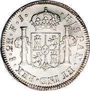 2 Reales - Fernando VII bust of Fernando VII reverse image