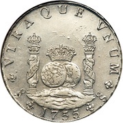 8 Reales - Fernando VI, Chile, 1751-1758 reverse image