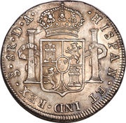 8 Reales - Carlos III, Chile, 1773-1789 reverse image