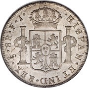8 Reales - Carlos IV bust of Carlos IV, Chile, 1791-1808 reverse image