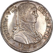 8 Reales - Fernando VII imaginary bust obverse image