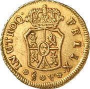 1 Escudo - Carlos III bust of Carlos III, rat nose type reverse image