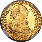 1 Escudo - Carlos III bust of Carlos III, regular type obverse image