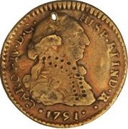 1 Escudo - Carlos IV bust of Carlos III, CAROL IV obverse image