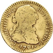1 Escudo - Carlos IV bust of Carlos III, CAROL IIII obverse image