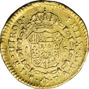 1 Escudo - Carlos IV bust of Carlos IV reverse image